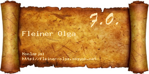 Fleiner Olga névjegykártya